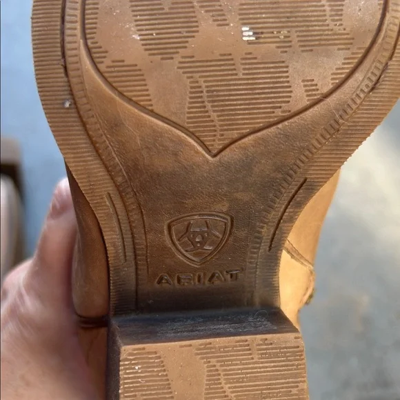 Ariat Tan Leather Heeled Boots - Picture 2 of 8